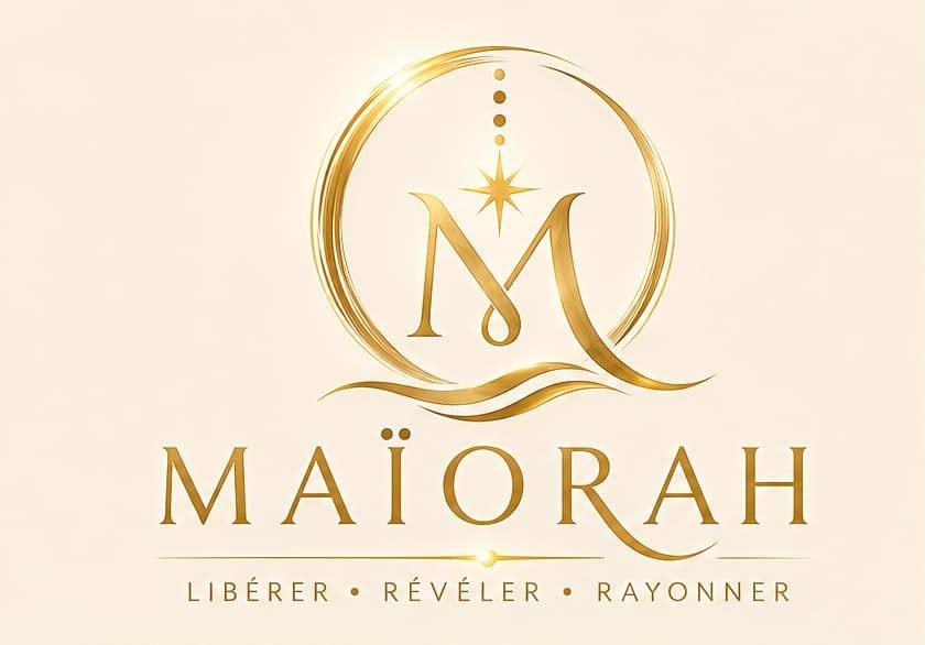 Logo principal MAIORAH dore et vert sauge